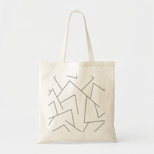 Modernes, einfaches urbanes, dynamisches Grafiklin Tragetasche (Vorne)