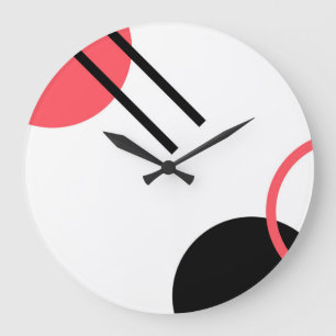Modernes, einfaches, urbanes, trendiges geometrisc große wanduhr