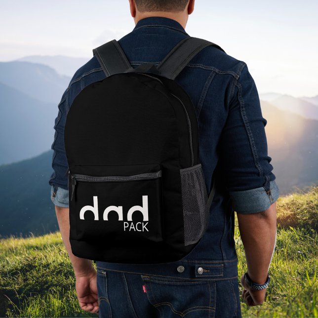 Modernes, einfaches Vater-Design Bedruckter Rucksack (dadpack - backpack for dad)