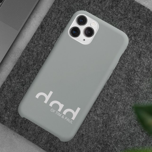 Modernes, einfaches Vater-Design mit Kindernamen Case-Mate iPhone Hülle (Von Creator hochgeladen)