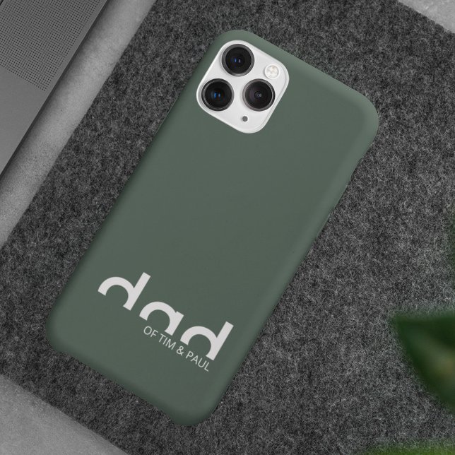 Modernes, einfaches Vater-Design mit Kindernamen Case-Mate iPhone Hülle (Von Creator hochgeladen)