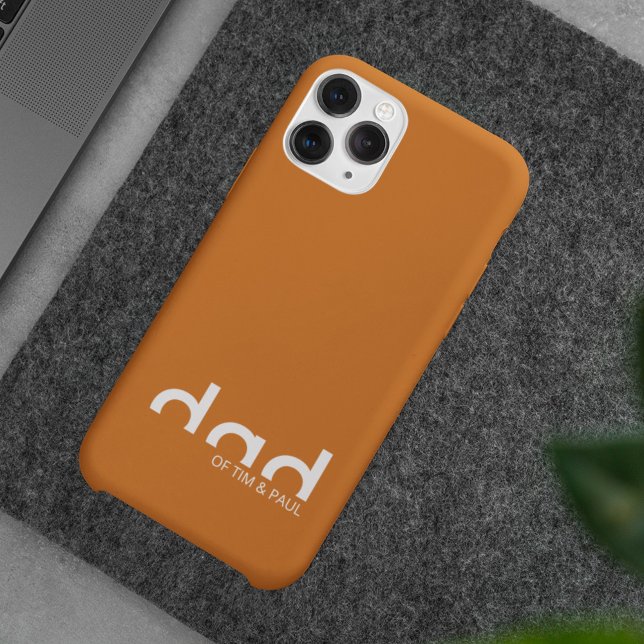 Modernes, einfaches Vater-Design mit Kindernamen Case-Mate iPhone Hülle (Von Creator hochgeladen)