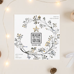 Modernes Einfaches Weihnachts-Bio Business außerha Feiertagskarte