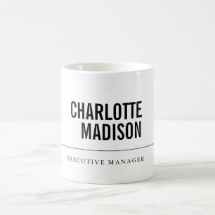 Modernes Einfaches Weiß Trendiges Minimalistisches Kaffeetasse
