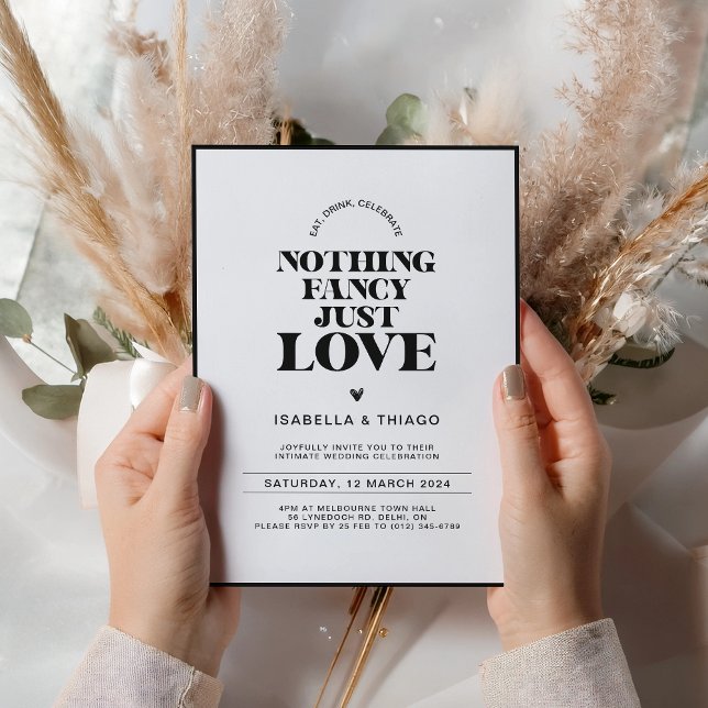 Modernes einfarbiges Schwarzes Nichts Extravagant  Save The Date (Von Creator hochgeladen)