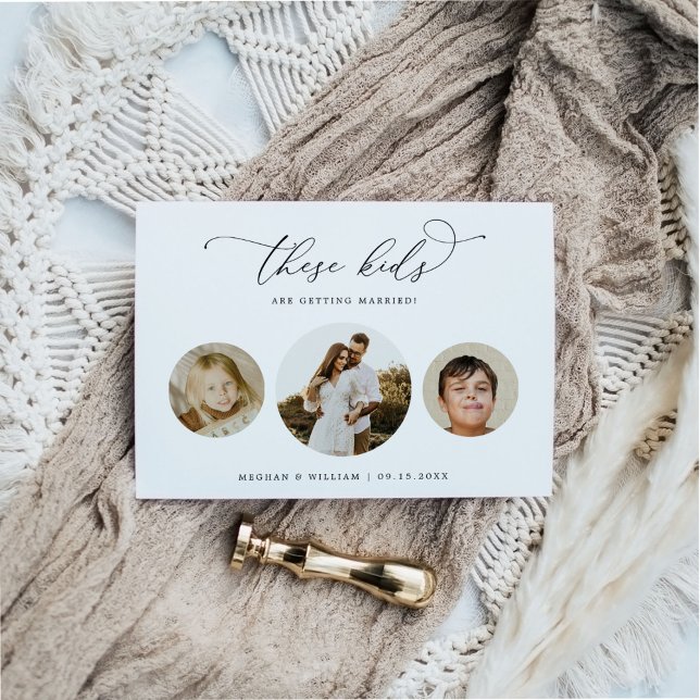 Modernes, einzigartiges Foto dieser Kinder Save The Date (Von Creator hochgeladen)