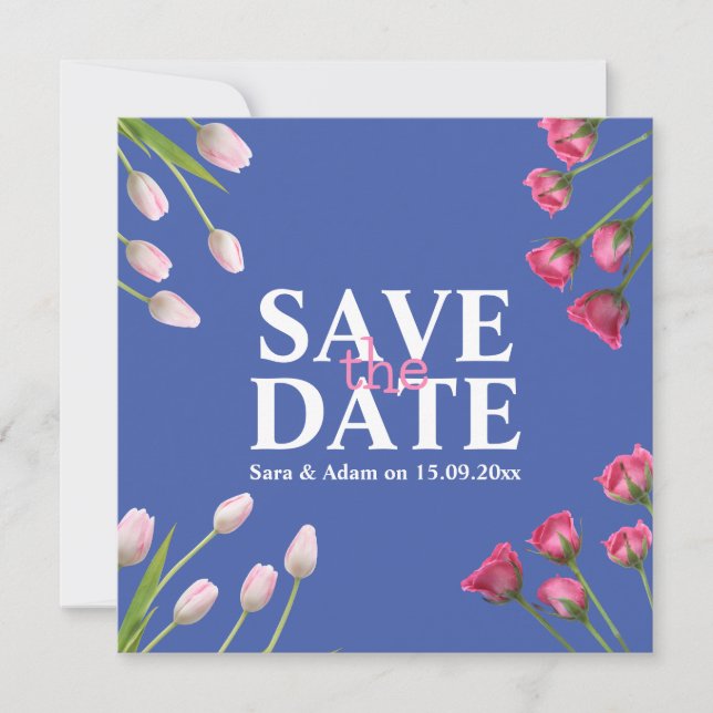 Modernes, einzigartiges Minimalistisches Save the  Date (Vorderseite)