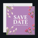 Modernes, einzigartiges Minimalistisches Save the  Save The Date<br><div class="desc">Kaufen Sie diese originale Save the Date-Karte gerahmt mit Blume in Pastellfarben; machen Sie sie sich mit Ihren eigenen Informationen und Details. #savethedate</div>