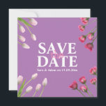 Modernes, einzigartiges Minimalistisches Save the  Save The Date<br><div class="desc">Kaufen Sie diese originale Save the Date-Karte gerahmt mit Blume in Pastellfarben; machen Sie sie sich mit Ihren eigenen Informationen und Details. #savethedate</div>
