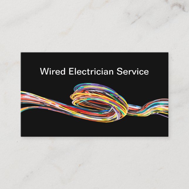 Modernes Electrical Service Wide Design Visitenkarte (Vorderseite)