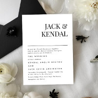 Modernes Elegant | Editierbare Namen Hochzeit
