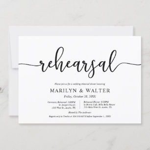 Modernes Elegant, Hochzeit und Probe Einladung