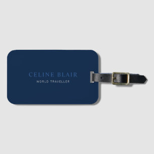 Modernes Elegant Navy Blue Gepäckanhänger