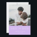 Modernes Elegant Save the Date Lavender<br><div class="desc">Modernes Elegant Save the Date Lavender</div>