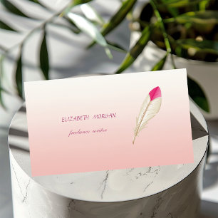 Modernes Elegant Stilvoll, Feather Visitenkarte