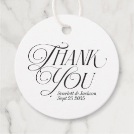 Modernes Elegant Vielen Dank Kalligraphie Script Geschenkanhänger