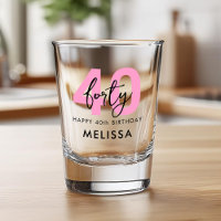 Modernes Elegant Vierzigrosa 40. Geburtstag