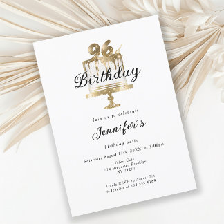 Modernes, elegantes 96. Einladung zum Geburtstag