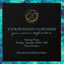 Modernes elegantes Aquamarines Logo für ein benutz