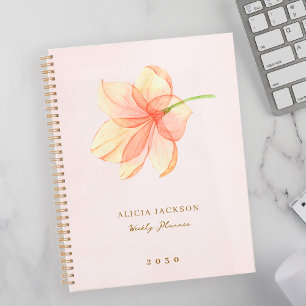 Modernes, elegantes Aquarell-Blumenrosa Planer