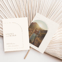 Modernes elegantes Arch-Foto Save the Date