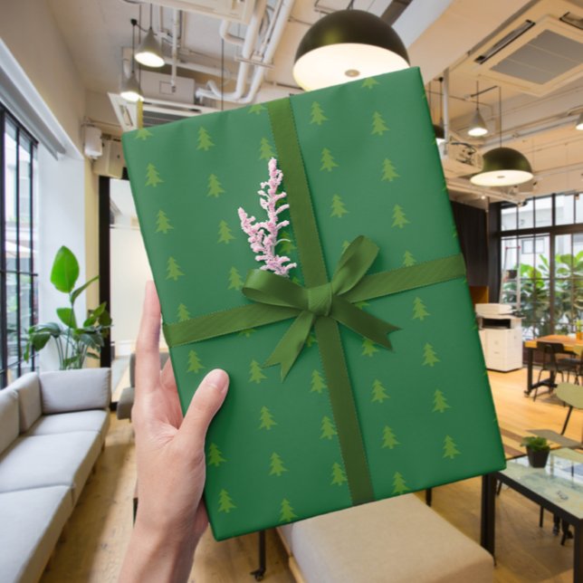 Modernes elegantes Baummuster-Papier Geschenkpapier (Modern Elegant Tree Pattern Wrapping Paper)