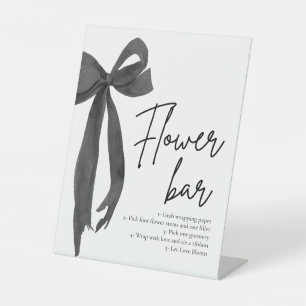 Modernes, elegantes Black Bow Blume Bar Sockelschild