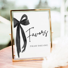 Modernes elegantes Black Bow Coquette Lieblingszei Poster