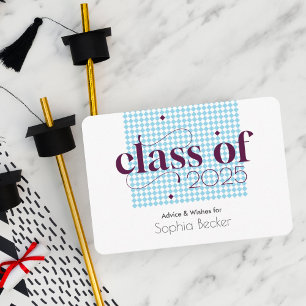 Modernes elegantes Blauer Graduiertenmuster Begleitkarte