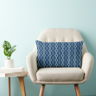 Modernes Elegantes blaues Jay Abstraktes Kunstmust Lendenkissen