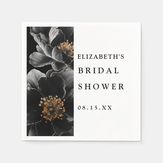 Modernes Elegantes Brautparty Napkins Serviette (Vorderseite)