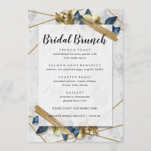 Modernes elegantes Brunch-Menü der Goldmedaille Menükarte