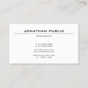 Modernes elegantes Design Beruflich Schlicht Visitenkarte