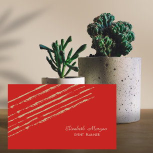Modernes Elegantes Design,Glitzer Streifen,Rot Visitenkarte