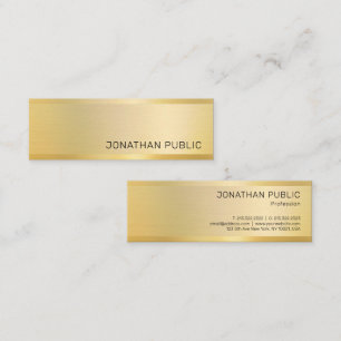 Modernes, elegantes Design Gold Look Template Mini Visitenkarte