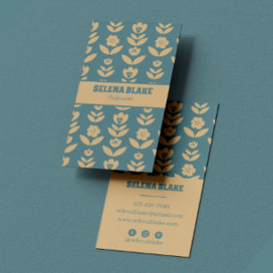 Modernes elegantes Design mit vertikalem Flora-Des Visitenkarte