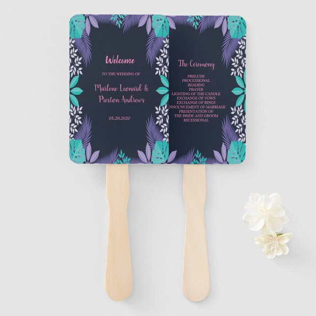Modernes elegantes Design Tropical Fächer (Vorne und Hinten)