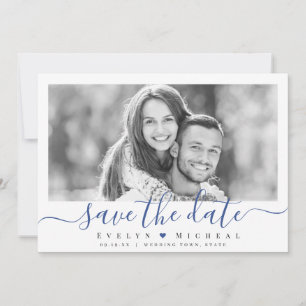 Modernes, elegantes Drehbuch-Foto Save the Date