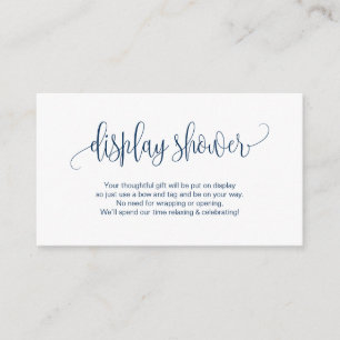 Modernes, elegantes Drehbuch, Navy Blue, Display D Begleitkarte