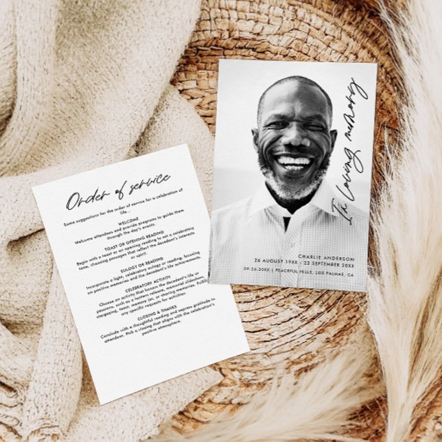 Modernes, elegantes Drehbuch zur Beerdigung des Ge Programm (Von Creator hochgeladen)