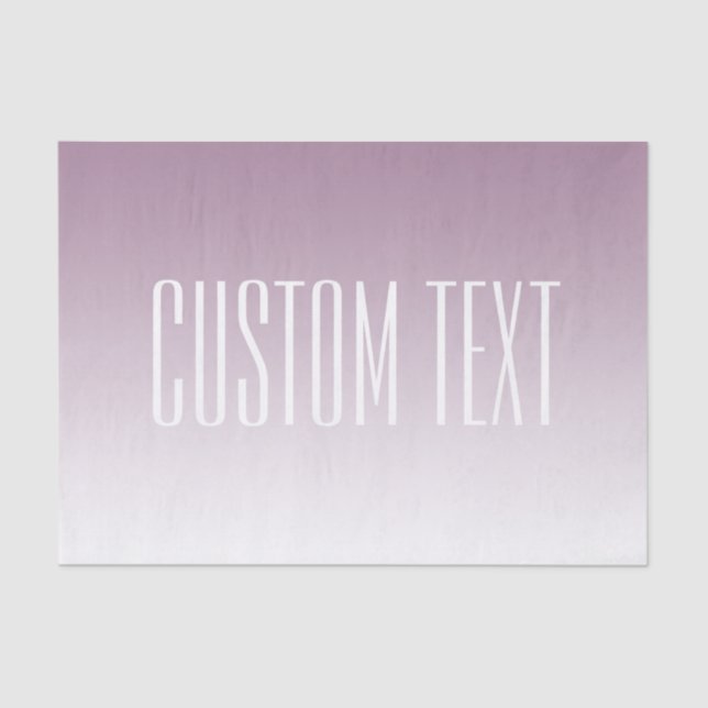 Modernes, elegantes Editierbares Text & Ombre Farb Seidenpapier (Vorderseite)