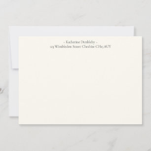 Modernes Elegantes Eggshell White   Nachricht Mitteilungskarte