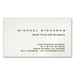Modernes Elegantes Einzigartiges Schlicht Magnetische Visitenkarte
