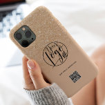 Modernes, elegantes Firmenlogo für Gold Case-Mate iPhone 14 Pro Max Hülle<br><div class="desc">Moderne Schwarz und Imitat schicken Gold Glitzer ombre auf gelben Business Corporate Logo qr Code. Eine einfache und effiziente Art,  Ihr Unternehmen zu werben.</div>