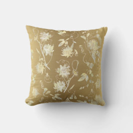 Modernes Elegantes Floral Gold Kissen