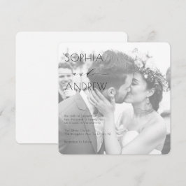 Modernes elegantes Foto - alles in einer Weißen Ho Einladung