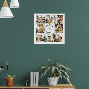 Modernes, elegantes Foto Collage Schwarz-weiß Keep Poster