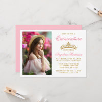 Modernes elegantes Foto der Goldenen Krone Rosa Qu