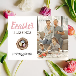 Modernes, elegantes Foto für Ostersegmente Feiertagskarte