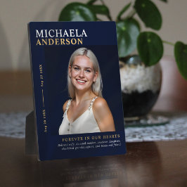 Modernes elegantes Foto Memorial Keepake Tabletop Fotoplatte